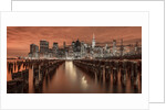 Manhattan skyline with groynes by Assaf Frank